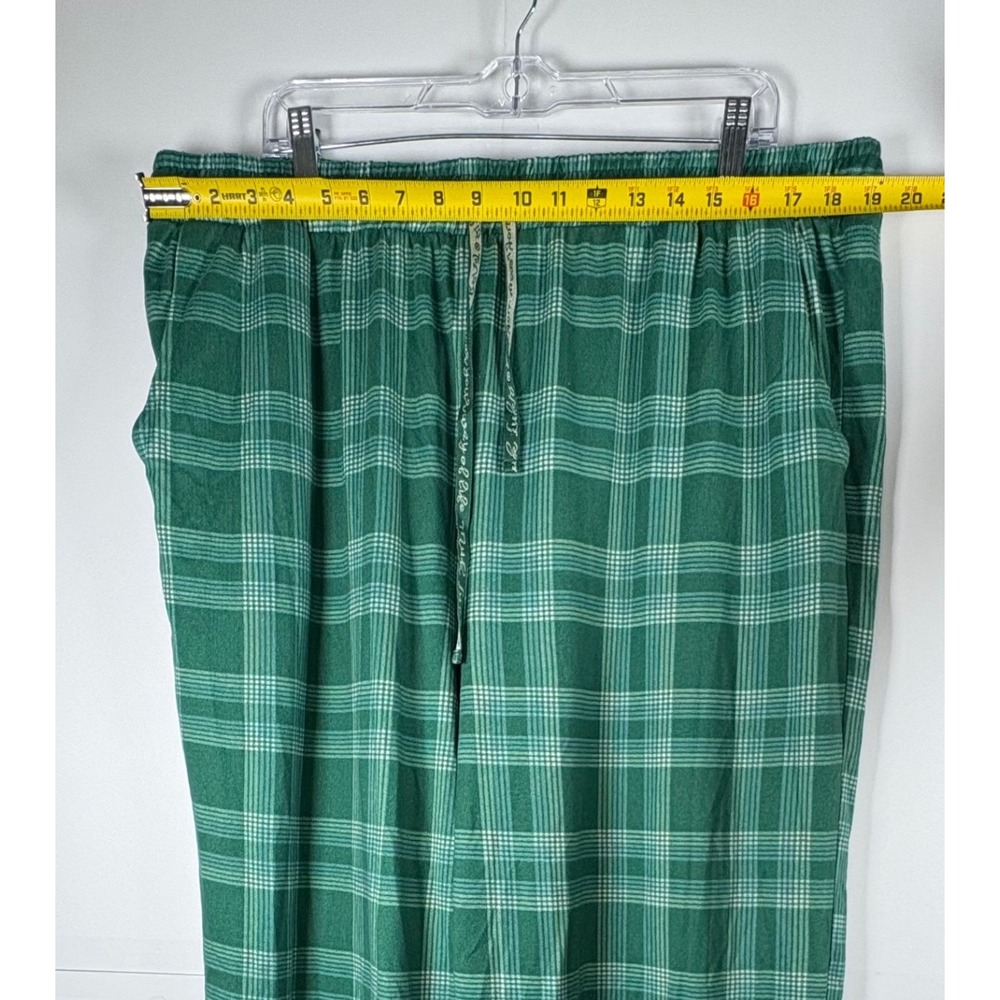 Muk Luks‎ Women's Butter Knit Lounge Pajama Set Green Buffalo Check Size 2X - Picture 8 of 12
